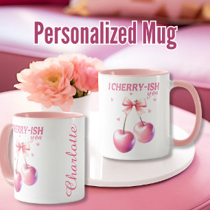 "I Cherry-ish You " Personalised Valentine’s Gif Mug