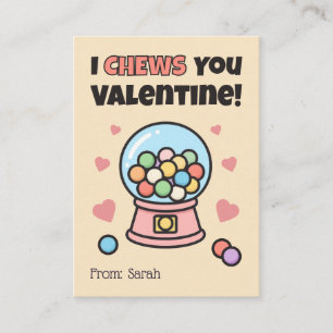 I CHEWS You Gumball Kids Valentine's Card