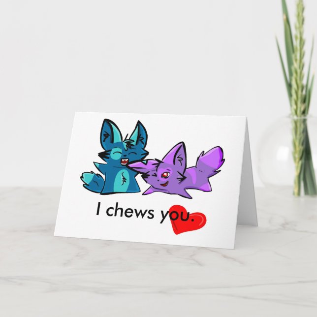 I chews you. holiday card (Front)