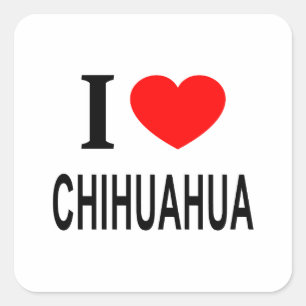 I ❤️ CHIHUAHUA I LOVE CHIHUAHUA I HEART CHIHUAHUA  SQUARE STICKER