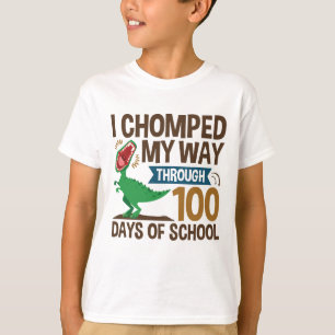 I Chomped My Way Through 100 Days Dinosaur T-Shirt