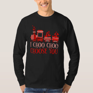 I Choo Choo Choose You Train Heart Valentines Day T-Shirt