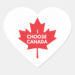 I Choose Canada Heart Sticker