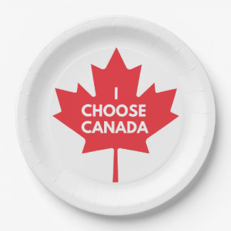 I Choose Canada Paper Plate