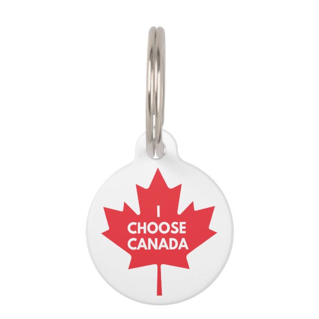 I Choose Canada Pet Tag (Front)