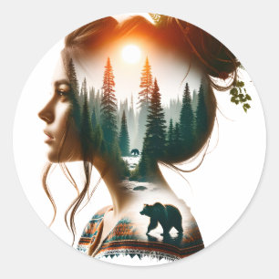 I Choose the Bear Classic Round Sticker