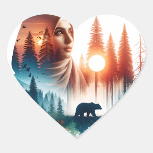 I Choose the Bear Heart Sticker
