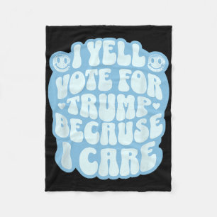 I Choose The Felon Funny Trump Patriot Republican  Fleece Blanket