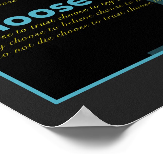 I Choose To Trust (Fundraiser) Poster (Corner)