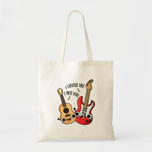 I Choose Uke I Pick You Funny Guitar Ukulele Pun  Tote Bag