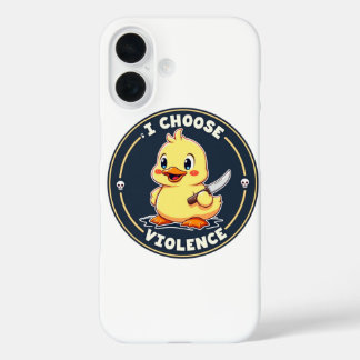 I Choose Violence - Cute Duck iPhone Case