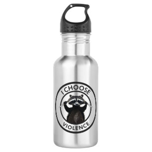 I Choose Violence Funny Racoon 532 Ml Water Bottle