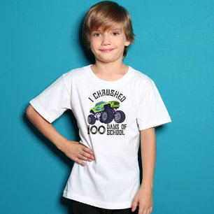 I chrused 100 days of school green monster truck T-Shirt