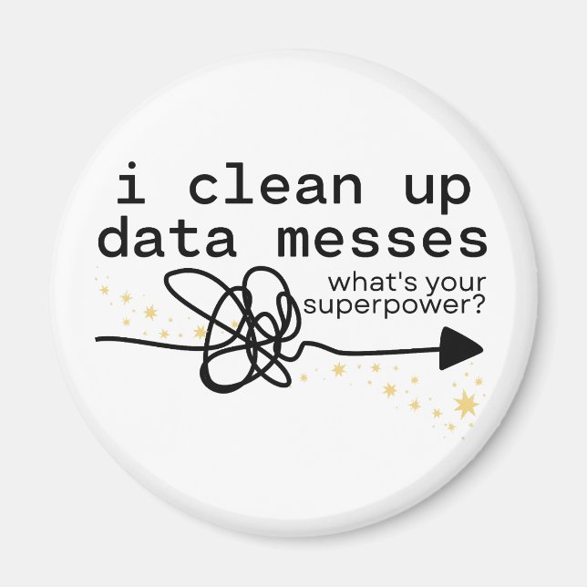 I Clean Up Data Messes Magnet (Front)
