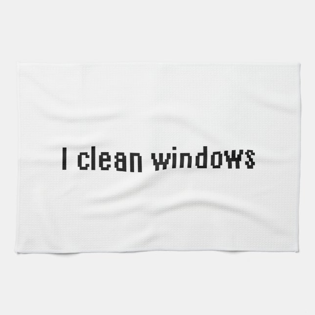 I clean windows tea towel (Horizontal)