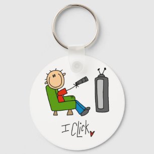 I Click TV Addict Key Ring