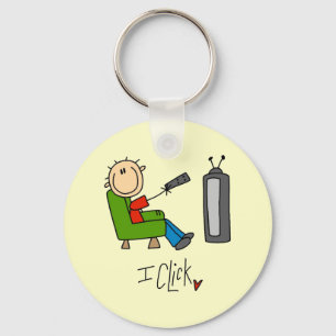 I Click TV Addict Key Ring