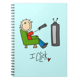 I Click TV Addict Spiral Notebook