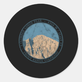 I Climbed Longs Peak Classic Round Sticker