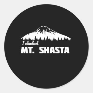I Climbed Mt. Shasta Classic Round Sticker