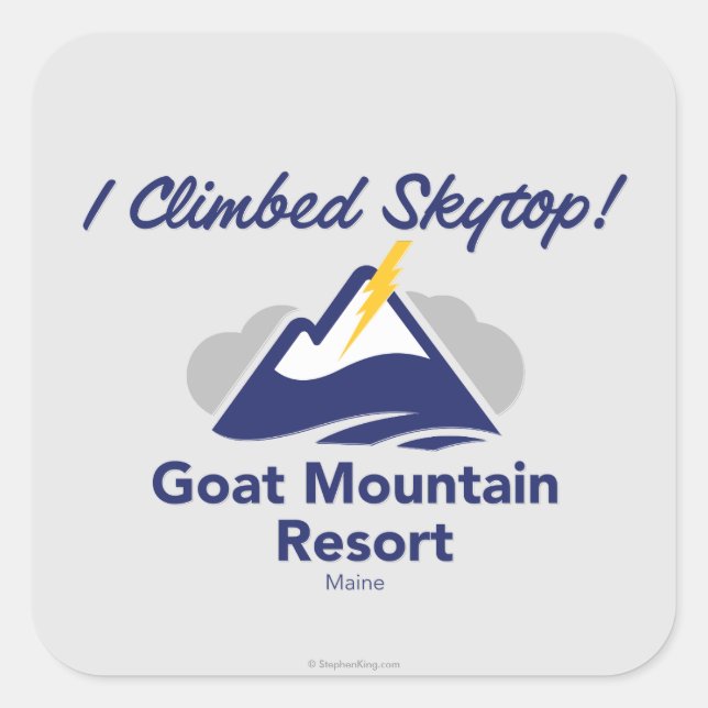 I Climbed Skytop! Square Sticker (Front)
