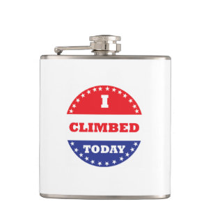 I Climbed Today Hip Flask
