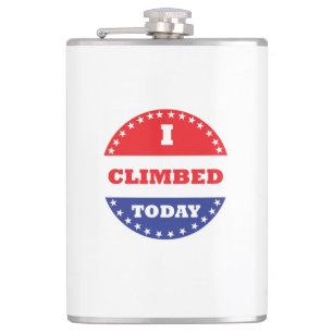 I Climbed Today Hip Flask