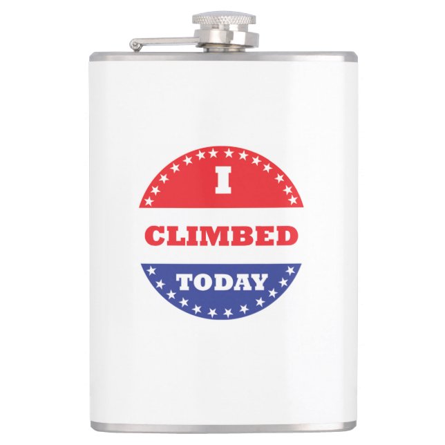 I Climbed Today Hip Flask (Front)