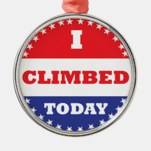 I Climbed Today Metal Tree Decoration