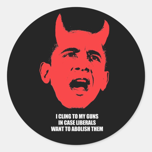 I cling to my guns in case liberals want to abolis classic round sticker (Front)