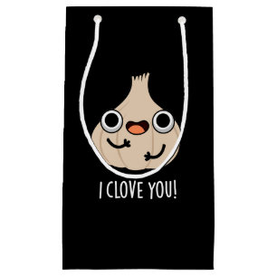 I Clove You Funny Spice Garlic Pun Dark BG Small Gift Bag