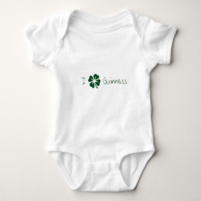 I Clover Guinness Baby Bodysuit (Front)