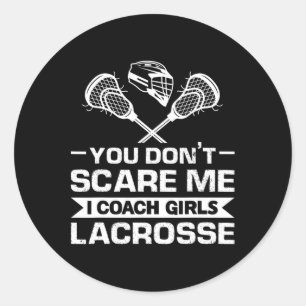 I Coach Girls Lacrosse Lacrosse Coach Classic Round Sticker