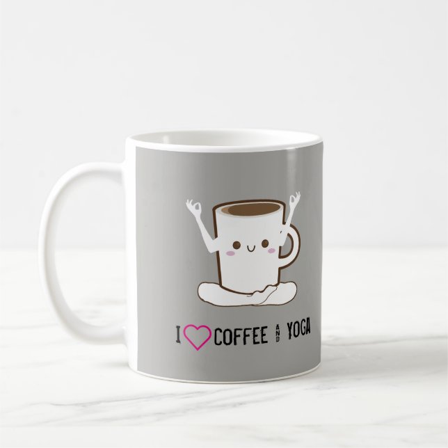 I ❤ Coffee and Yoga Mug (Left)