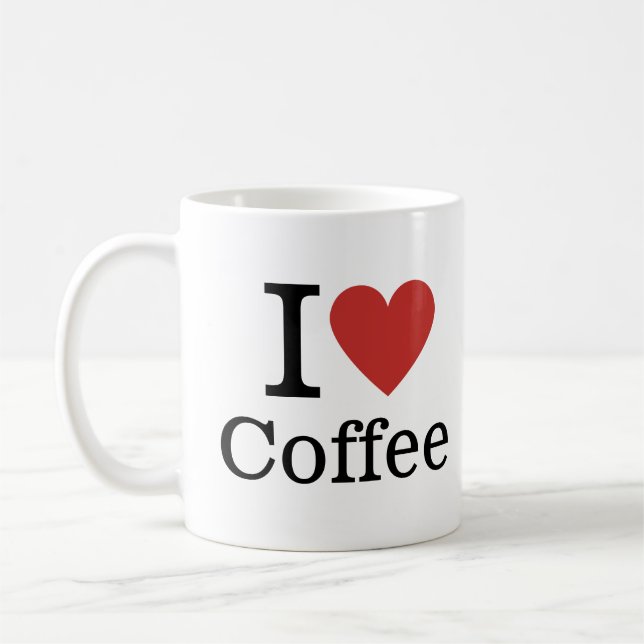 I ❤️ Coffee CUSTOMIZABLE Mug (Left)