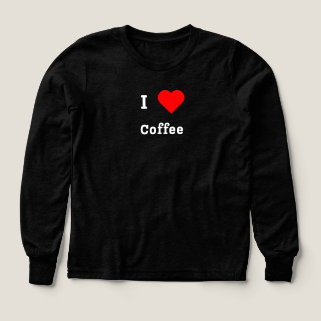 I ❤️ Coffee – Cute & Bold Coffee Lover Merch (Design Front)