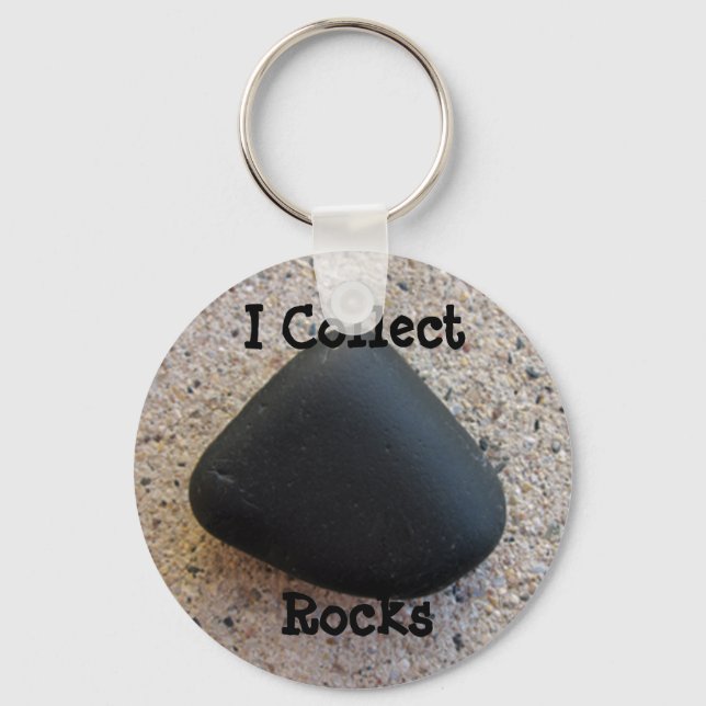 I Collect Rocks Keychain (Front)