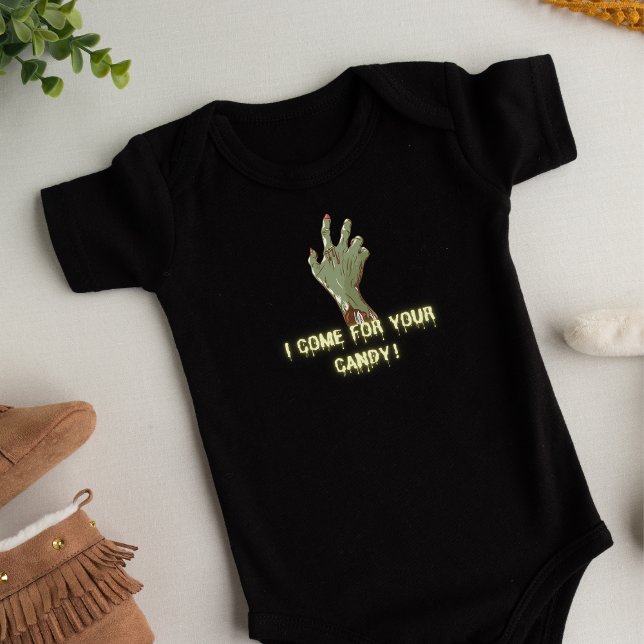I come for your Candy  Baby Bodysuit (I come for your Candy Halloween Baby Bodysuit)
