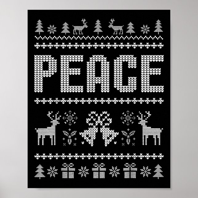 I Come In Peace Christmas Xmas Reindeer Holiday Co Poster (Front)