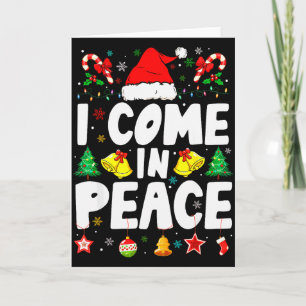 I Come In Peace Im Peace Funny Couple Matching Chr Card