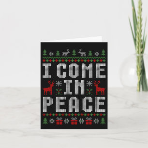 I Come In Peace I'm Peace Matching Couple Christma Card
