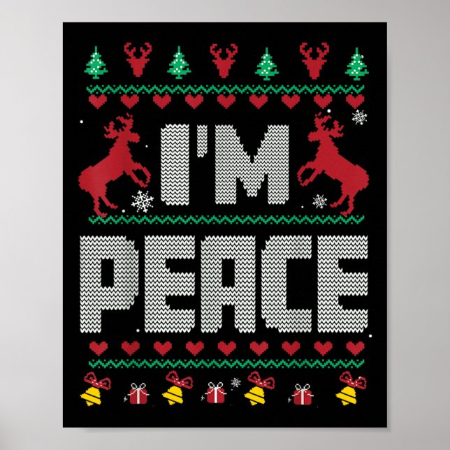 I Come In Peace - I'm Peace Xmas Matching Couples  Poster (Front)