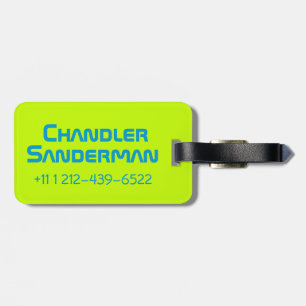 I come in peace kids fun alien id luggage tag