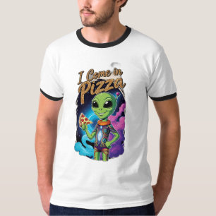 I Come in Pizza” instead of “Peace T-Shirt