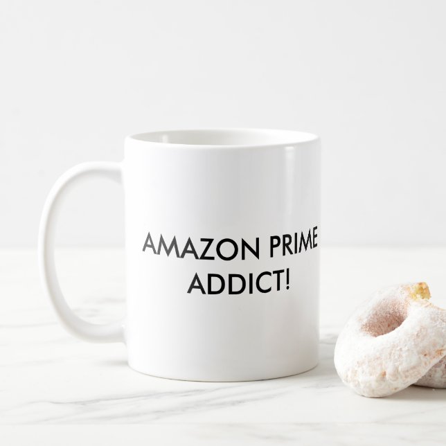 I CONFESS   -   AMAZON PRIME NOW ADDICT! COFFEE MUG (With Donut)
