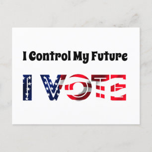 I Control My Future - I Vote Postcard