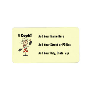 I Cook - Female Chef Label