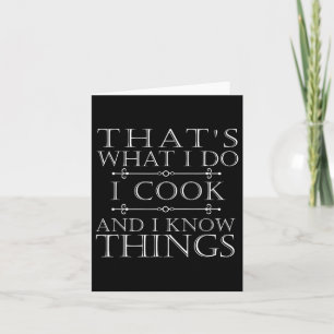 I Cook Funny Bbq Chef Kitchen Cooking Gift For Men Card