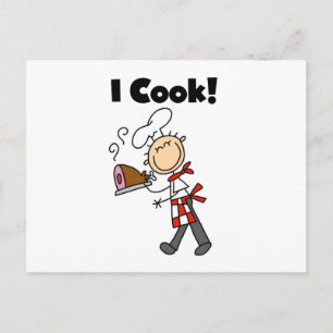 I Cook - Male Chef Postcard