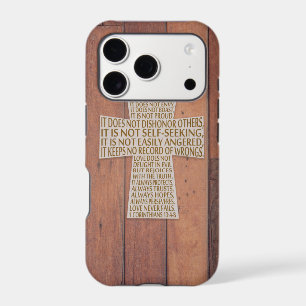 I Corinthians 13 Love Chapter Cross Rustic Wood